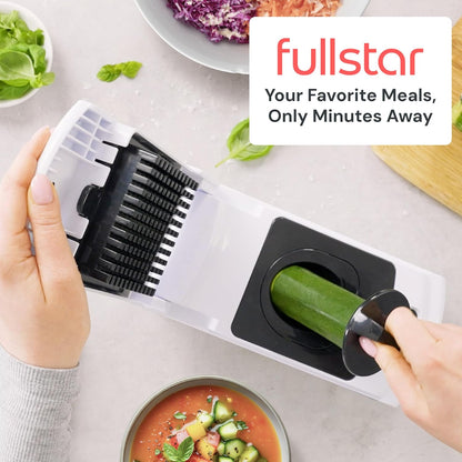 Vegetable Chopper - Chopper and Spiralizer - Food Chopper with Container, Fruit Cutter, Onion Dicer - - Kitchen Gadgets and Gifts (4 in 1, White)